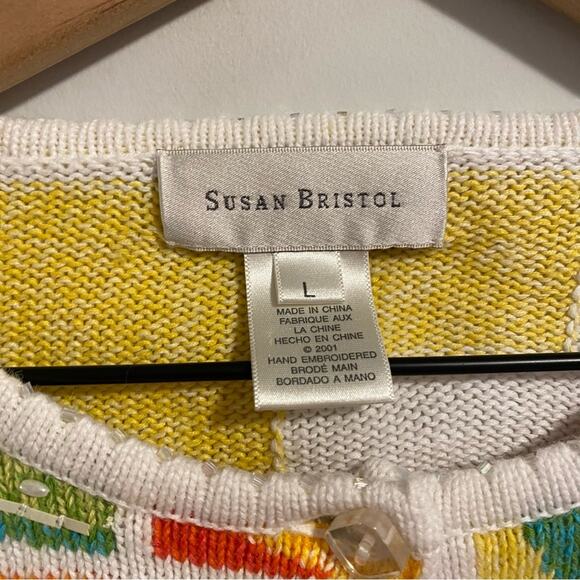 Vintage Susan Bristol Fruit Beaded Sweater Medium - Picture 13 of 13